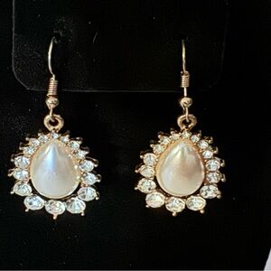 Elegant Gold Tone and Pearl Drop Costume Earrings | Bundles & Offers Welcome